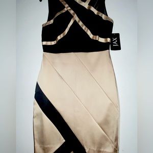 Jax style dress cream/gold w black size 10